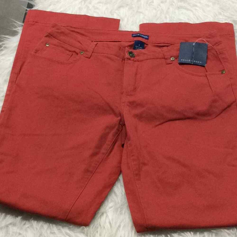 Falls Creek five pocket twill pant in rust‎ Women’s Size 6